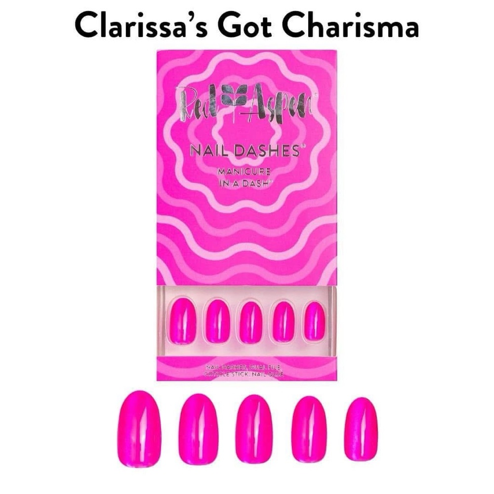 Hot Pink Nail Dashes by Red Aspen